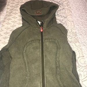 Olive green lulu lemon zipper sweatshirt